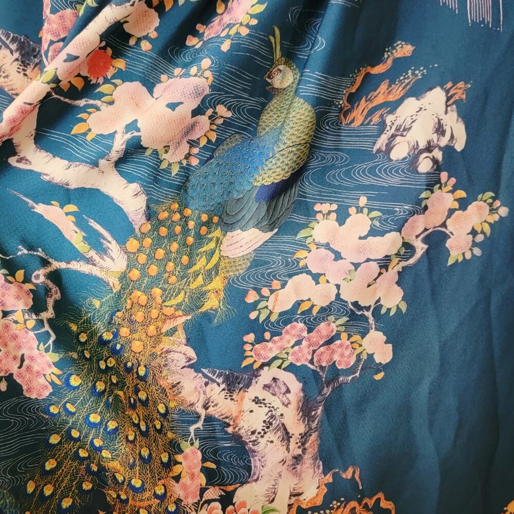Citron Santa Monica Bonsai Peacock Printed Blouse 3X - Picture 7 of 7